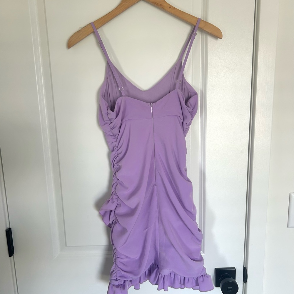 Hello Molly Lavender Ruffle Mini Dress - Picture 4 of 4